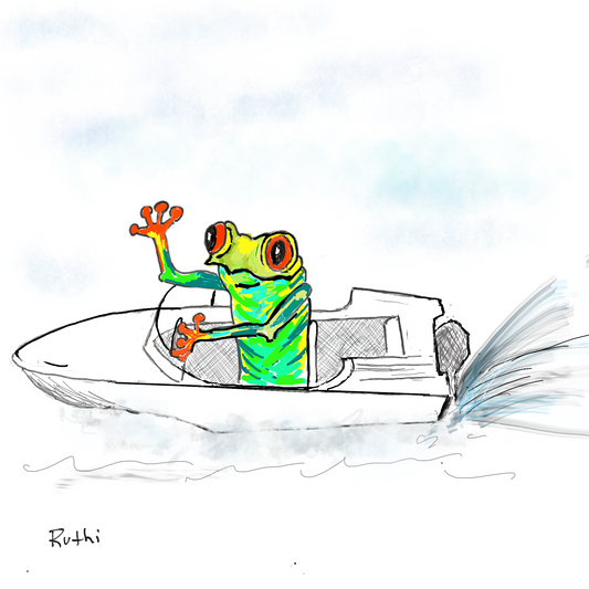 Frog-toon Boating
